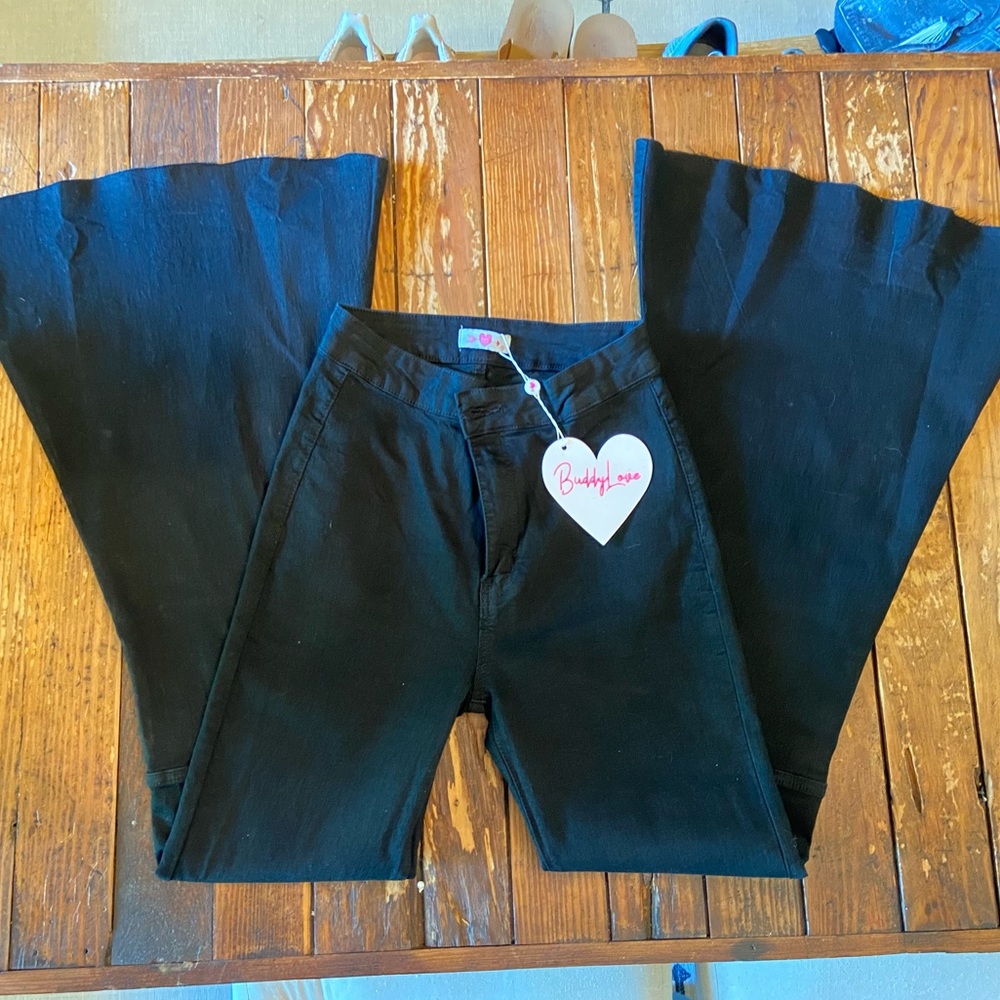 BUDDY LOVE Black Bellbottom Jeans